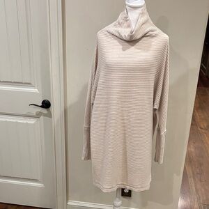 We The Free Cream Turtleneck Dress